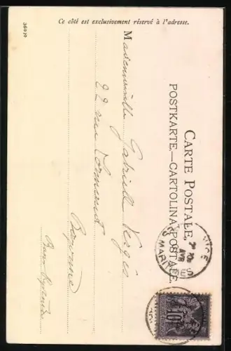 Künstler-AK Manuel Wielandt: Nice, La Cité - Entrée de la Poissonerie