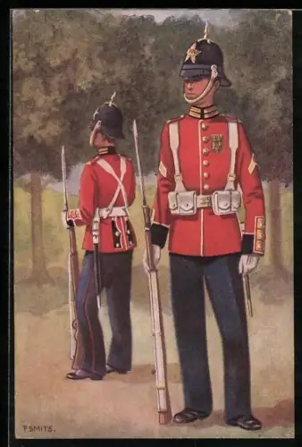 Künstler-AK Zwei Soldaten des niederländischen Garderegiments Prinses Irene