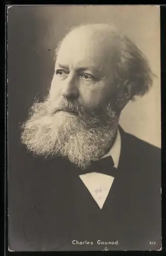 AK Charles Gounod als betagter Herr mit grauem Vollbart