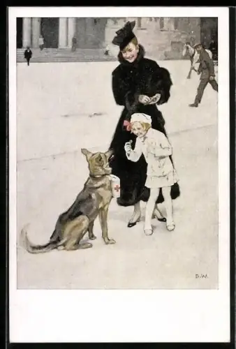 Künstler-AK Brynolf Wennerberg: Nr.17, Sanitätshund wird belohnt