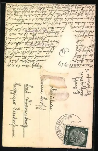 AK Zwei Schäferhunde mit Kettenhalsbänder