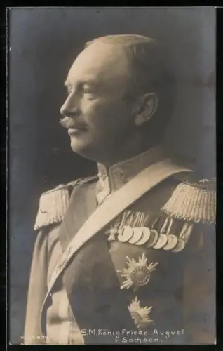 AK S. M. König Friedrich August von Sachsen, 1917