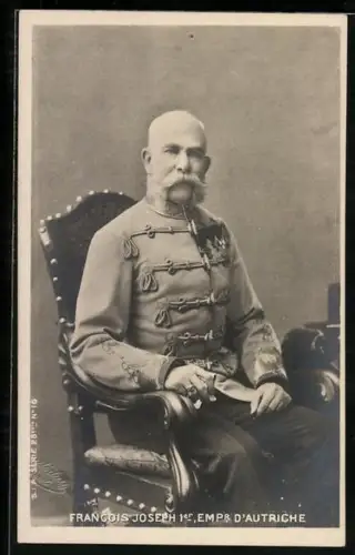 AK Kaiser Franz Josef I. von Österreich im Husarka