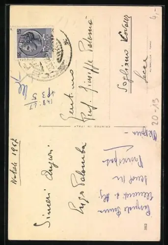 AK Buon Natale, Weihnachtsmann mit frechen Kindern