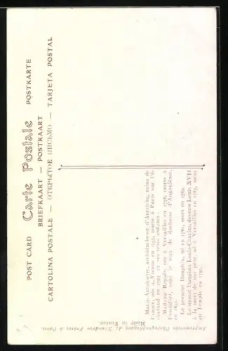 AK Marie-Antoinette et ses trois Enfants, Portrait