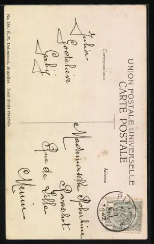 Künstler-AK La Reine Marie Amelie Reine von Frankreich mit Kopfbedeckung