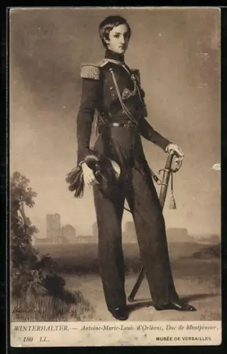 AK Antoine-Marie-Louis d`Orleans, Duc de Montpensier, Portrait