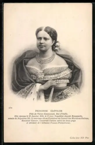 AK Princess Clothilde, Fille de Victor-Emmanuel, Roi d`Italie