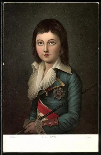 AK Louis XVII., Portrait als Knabe
