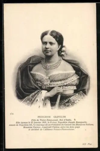 AK Prinzesssin Clotilde, Portrait und Kurzvita