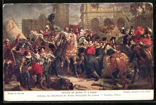 AK Entrée de Henri IV a Paris