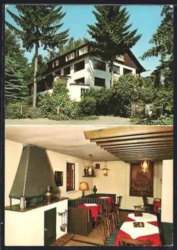 AK Leitershofen bei Augsburg, Cafe Völk mit Innenansicht