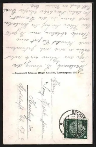 AK Bacharach /Rh., Gasthaus Weinstube Jost mit Strasse, Angetrunkene Gäste