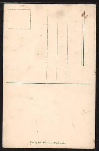 AK Bacharach /Rh., Peters-Kirche aus der Vogelschau