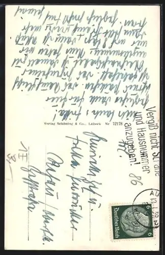 AK Augsburg, Rathaus und Perlach vom Wasser aus