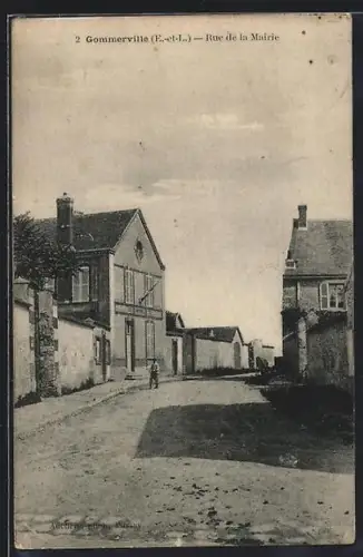 AK Gommerville /E.-et-L., Rue de la Mairie