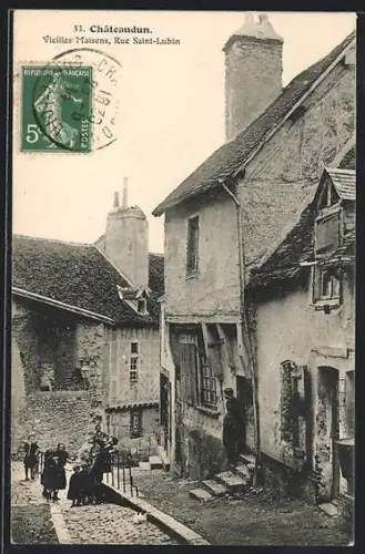 AK Châteaudun, Vieilles Maisons, Rue Saint-Lubin