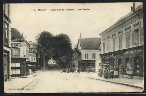 AK Dreux, Perspective du Boulevard Louis-Terrier