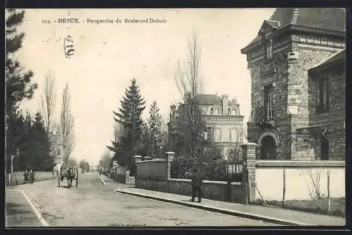 AK Dreux, Perspective du Boulevard Dubois