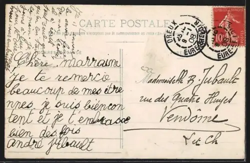 AK Dreux, Place Métézeau et Hôtel de Ville