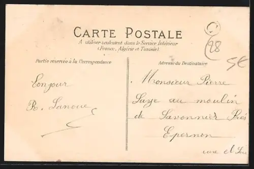 AK Hanches, Place de la Mairie avec épicerie et café