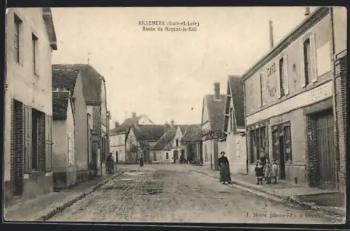 AK Villemeux /Eure-et-Loir, Route de Nogent-le-Roi