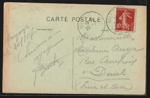 AK Villemeux /Eure-et-Loir, Route de Nogent-le-Roi