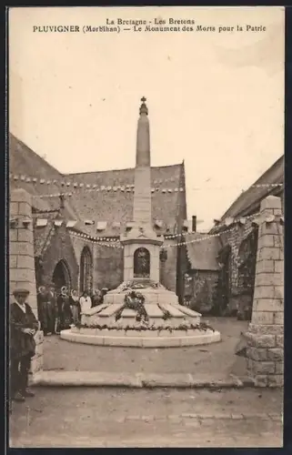 AK Pluvigner /Morbihan, Le Monument des Morts pour la Patrie