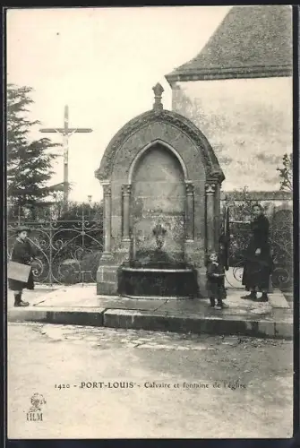 AK Port-Louis, Calvaire et fontaine de l`église