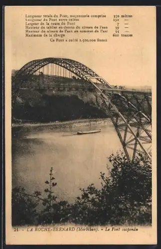 AK La Roche-Bernard /Morbihan, Le Pont suspendu