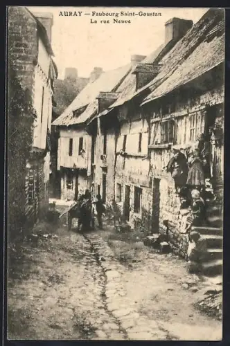 AK Auray, Faubourg Saint-Goustan, La rue Neuve