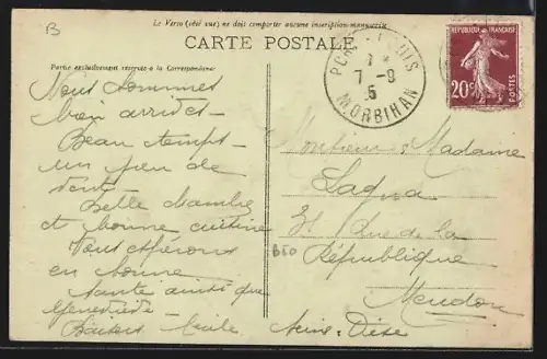 AK Port-Louis, Les Patis avec promeneurs sur l`allée boisée