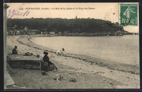 AK Noirmoutier /Vendée, Le Bois de la Chaise et la Plage des Dames