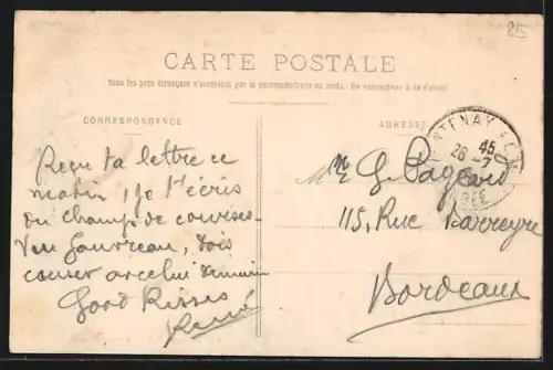 AK Fontenay-le-Comte, Le Pont du Chemin de fer sur la Vendée avec train à vapeur