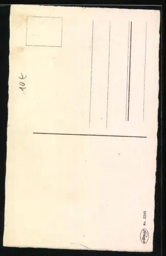 AK Knabe mit Harlekinpuppe, Tannengrün, Apfel, Nüsse, Weihnachtsgruss