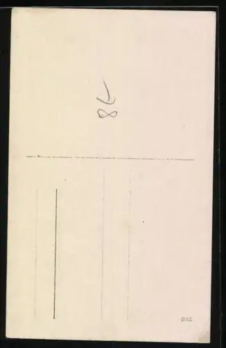 Foto-AK Kleines Mädchen mit Puppe vor einer Haustür