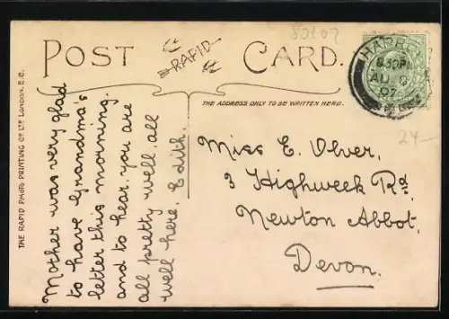 AK The Royal Family, Marlborough House from the Gardens