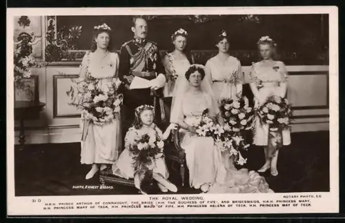 AK Königshaus von England, Hochzeit Prince Arthur of Connaught und der Duchess of Fife