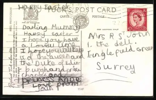 AK Königspaar von England mit Kindern auf einem Balkon