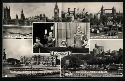 AK London, Tower and Tower Bridge, Houses of Parliament, monarchs