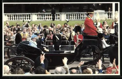 AK Prince Andrew escorts Lady Diana at the Trooping, 1981
