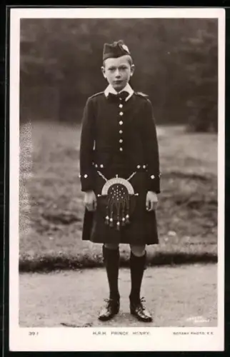 AK Prinz Henry von England im Schottenrock