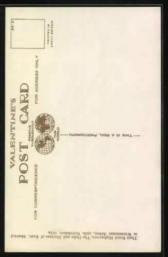 AK London, Buckingham Palace, T.R.H. The Duke and Duchess of Kent after the Wedding Ceremony