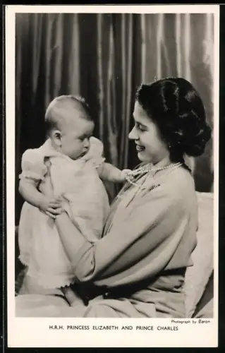 AK H. R. H. Princess Elizabeth von England and Prince Charles