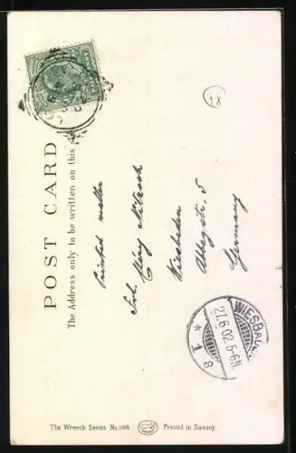 Lithographie Königin Alexandra von England im Hermelin