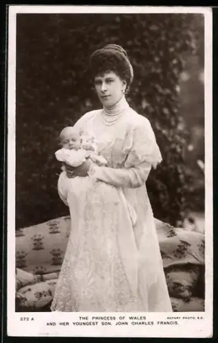 AK Princess of Wales, and her youngest son, John Charles Francis, Prinzessin von England mit Baby