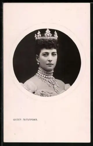 Präge-AK Queen Alexandra, Portrait