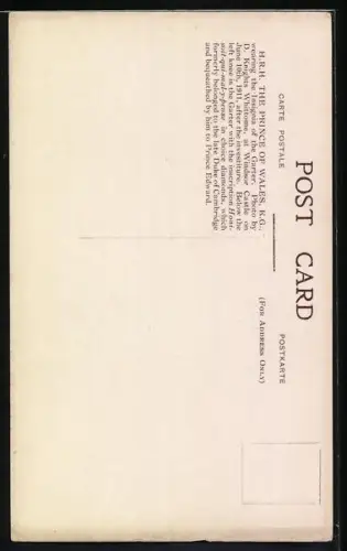 AK Königshaus von England, The Prince of Wales