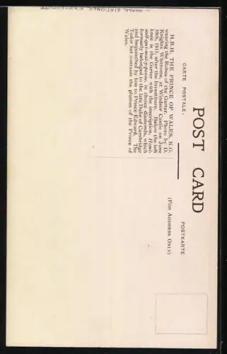 AK Prinz von Wales in formaler Amtskleidung