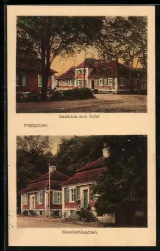 AK Triesdorf, Gasthaus zum Adler und Kavalierhäuschen